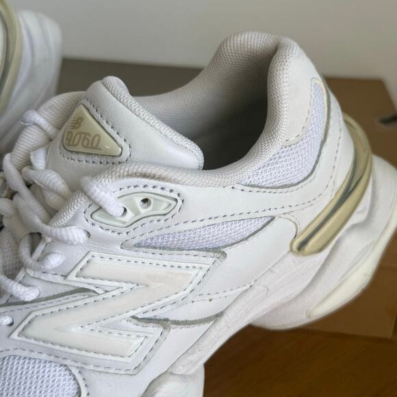 New Balance 9060 ‘Triple White’ Men Sneakers - SZ Men 5.5- Women 7 main image 6